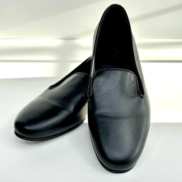 Thursday Boot Company Eden Full Grain Leather Classic Black Slip-on Loafers 6.5 - Picture 1 of 14